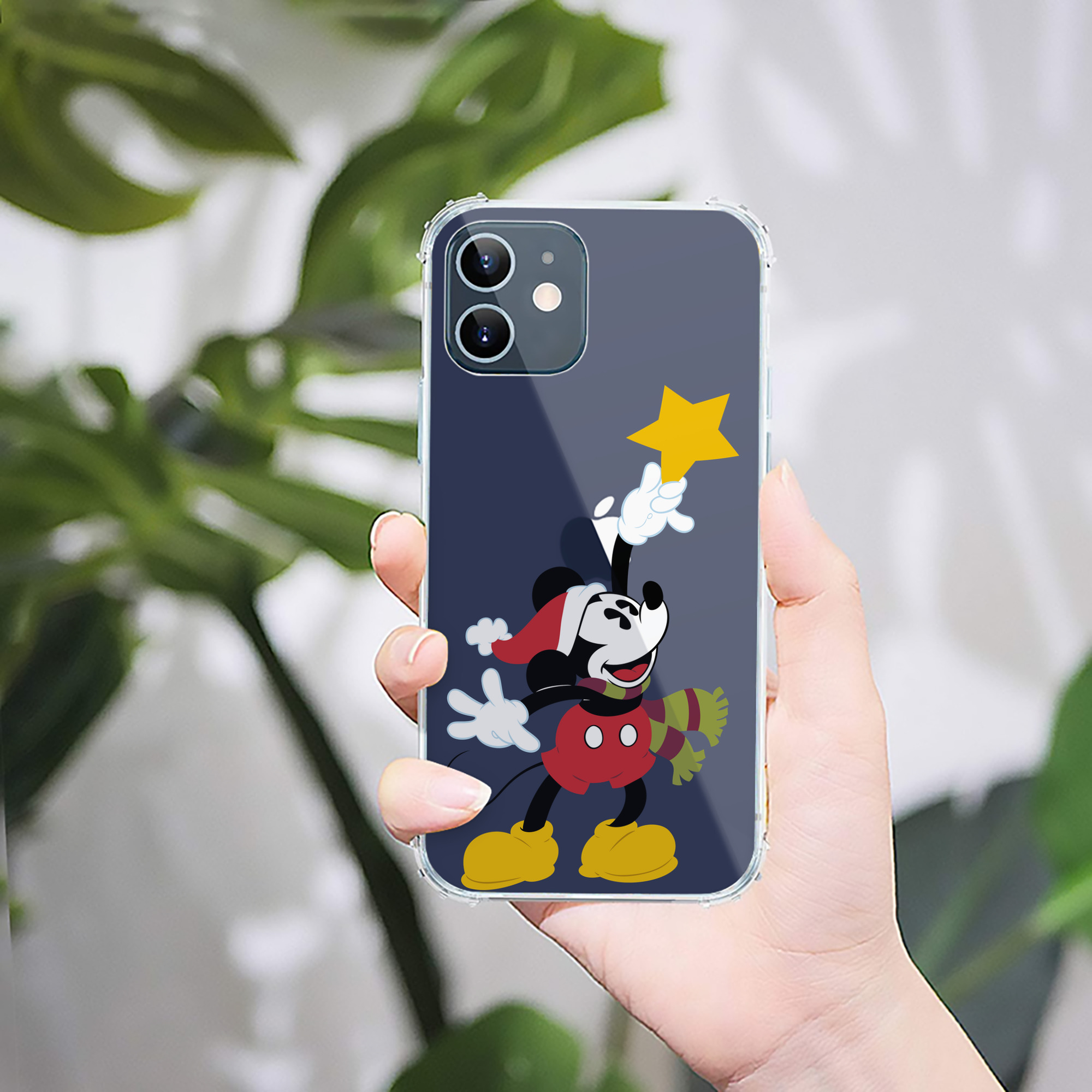 （画像用） ミッキーマウス Mickey Mouse 【iPhone 12シリーズ対応】透明スマホケース（クリアソフトケース）